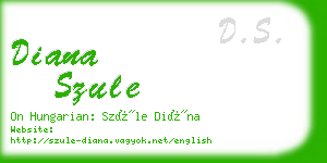 diana szule business card